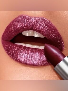 Ruby slippers Metallic wine red Lipstick - Deep Shimmer Lip Color fierce